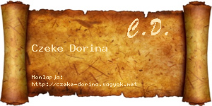 Czeke Dorina névjegykártya